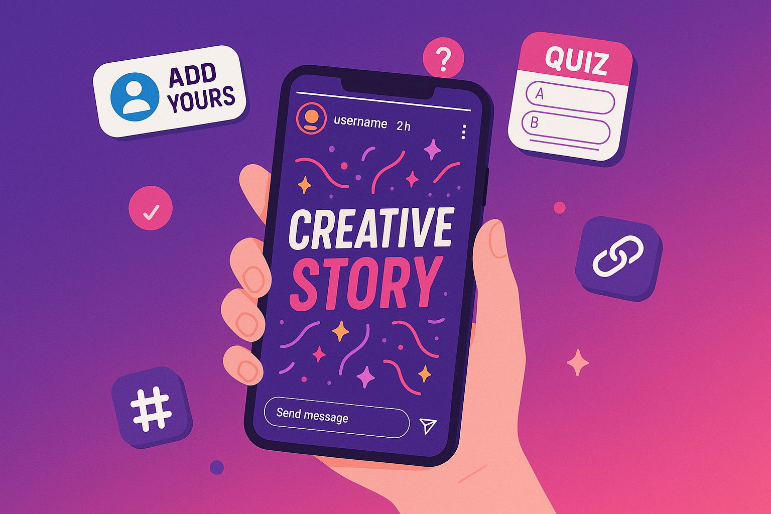 Ilustrasi berbagai fitur Instagram Stories untuk meningkatkan engagement