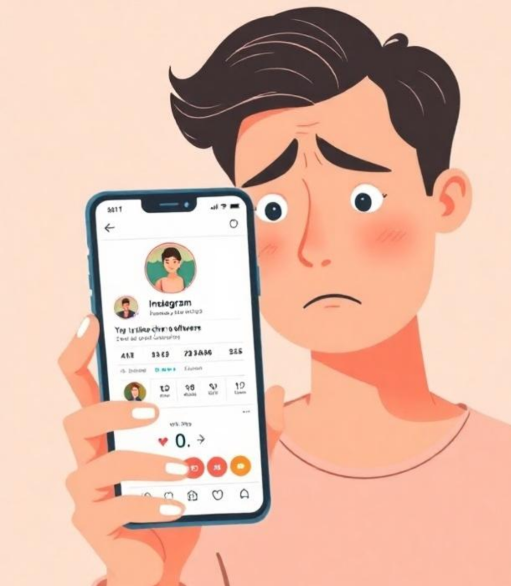 Ilustrasi kesalahan yang membuat akun Instagram sepi dan tidak berkembang