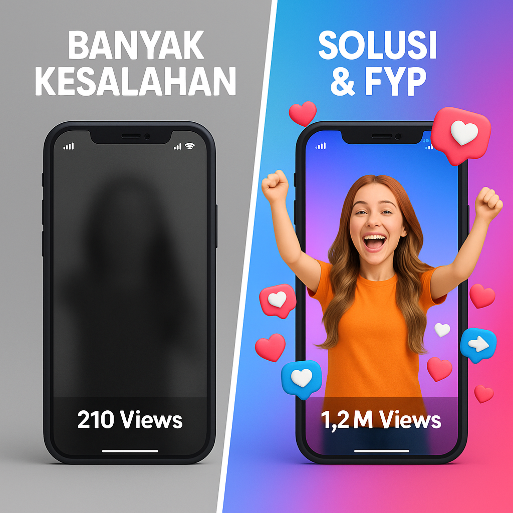 Ilustrasi kreator yang frustrasi karena video TikTok sepi penonton