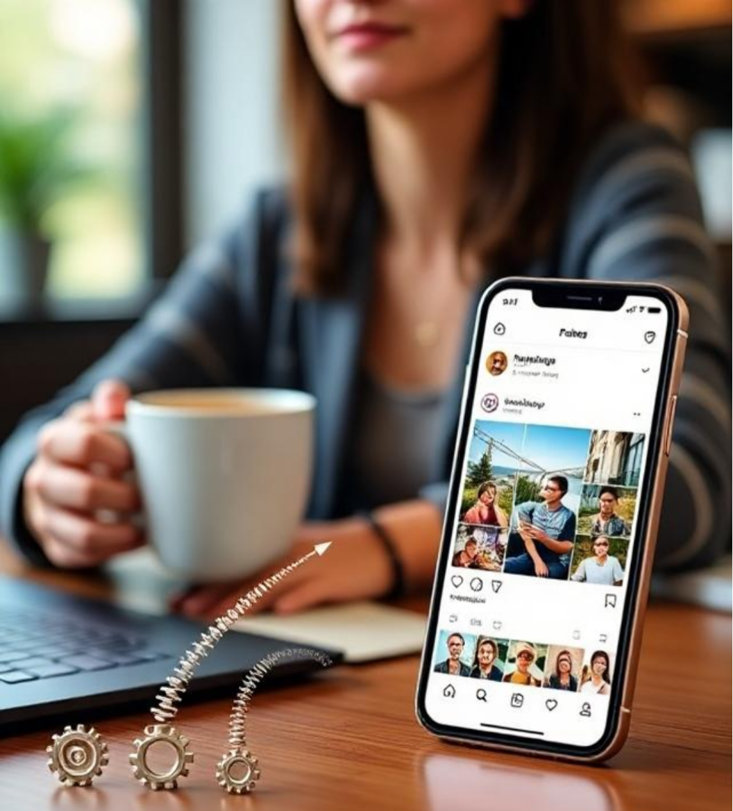 Ilustrasi konsistensi engagement Instagram dengan jasa auto like otomatis