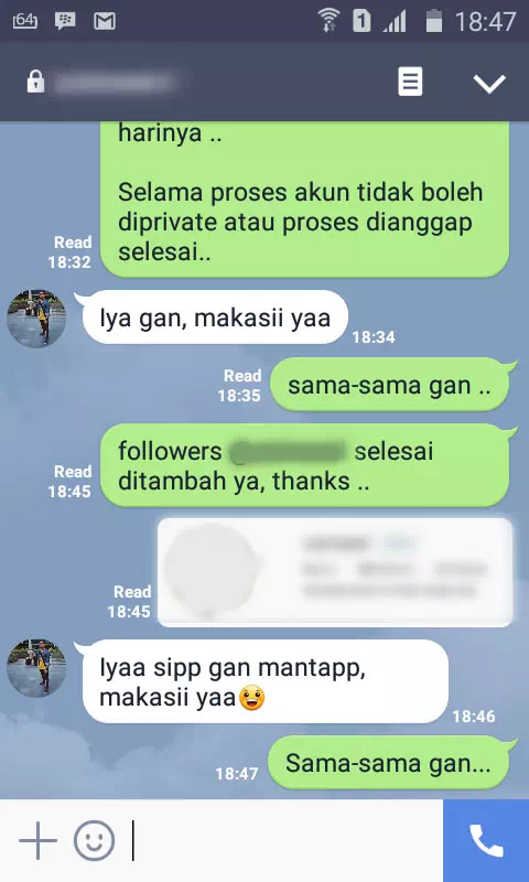 Bukti kepuasan pelanggan InstaIndo - InstaIndo #1