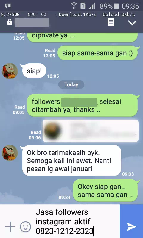 Review Layanan TikTok InstaIndo - Bukti 8