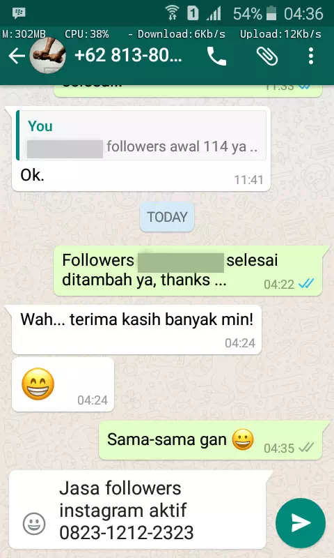 Testimoni Followers Shopee Indonesia - Bukti 1