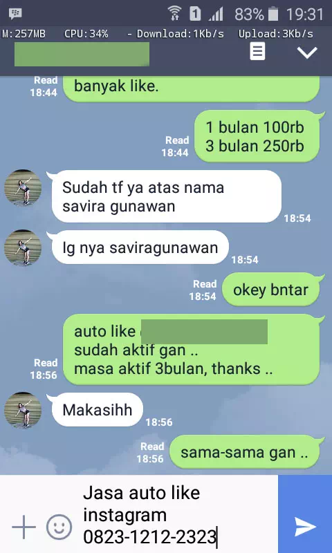 Testimoni Like Instagram Real Account - Bukti 58