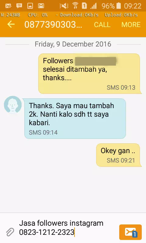 Testimoni Real Account Followers IG - Bukti 6